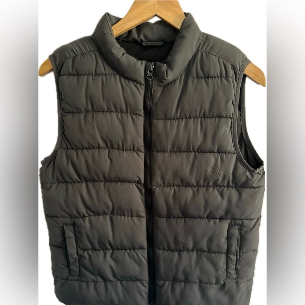 Boys Gray Puffer Vest - Gymboree size XL / 14